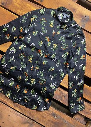 Женская рубашка (блуза) в цветочный принт primark (призрак сррр идеал оригинал разноцветный)