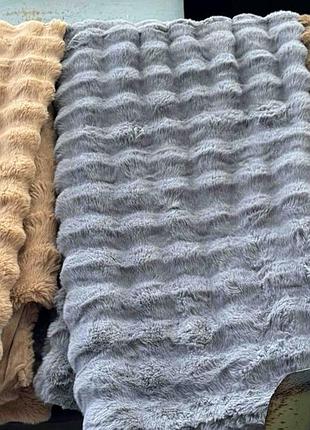 Розкішний плед (покривало) шиншила кролик євро розмір