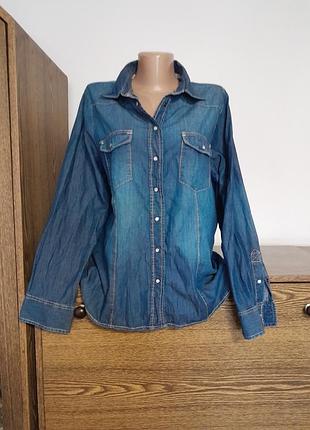Сорочка джинсова на заклепках