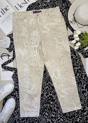 Gloria vanderbilt amanda джинсы с бежевым принтом под леопард  анималистическим принт