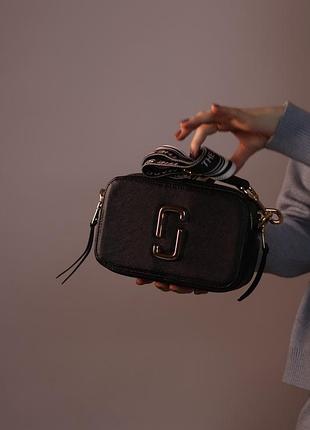 Premium | жіноча сумка marc jacobs Shoulder black, женская сумка, брендова сумка, марк джейкобс лого чорна
