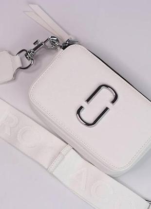 Premium | жіноча сумка marc jacobs white lux, жіноча сумка, марк джейкобс білого кольору