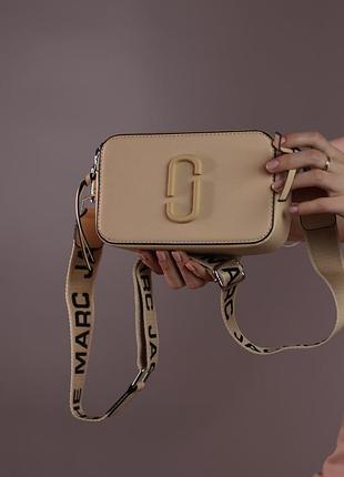 Premium | жіноча сумка marc jacobs Shoulder light beige, жіноча сумка, марк джейкобс світло-бежевого кольору