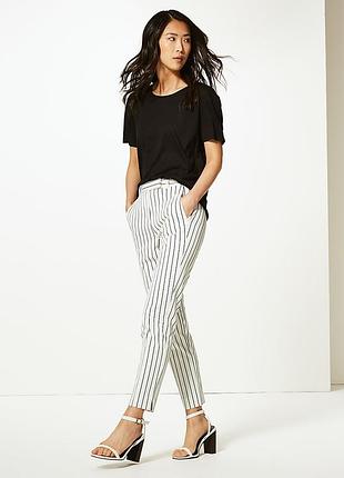 Білі штани в смужку marks&spencer the freya
relaxed straight