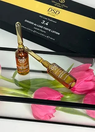 Ампули для зниження випадіння та стимуляції росту волосся dsd de luxe 3.4 dixidox forte lotion 10х10ml