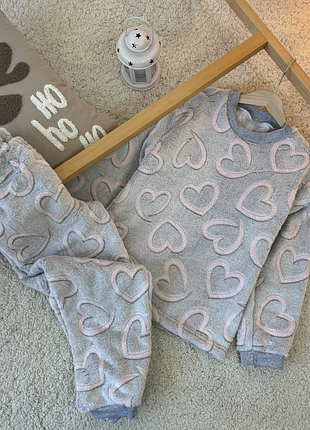 Пижама подросток сердечка вельсофт
