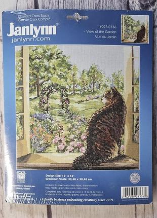 Набір для вишивання janlynn 023-0336 view of the garden cat