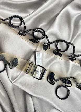 Важкий силіконовий пояс з металевими елементами р 48/50