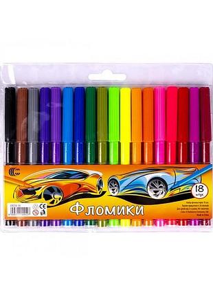 Детские фломастеры "фломики" cr550-18-2, 18 штук