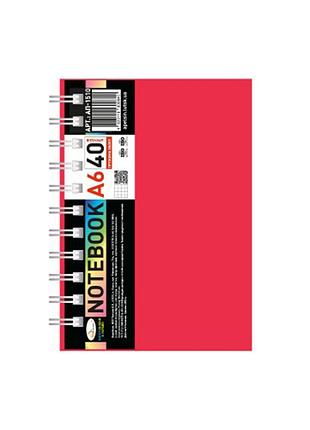 Блокнот а6 ап-1510(red) 40 листов, пружина боковая