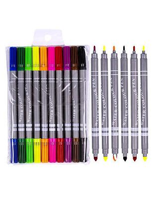 Детские фломастеры "двухсторонний" color-it 108-10f 10 цветов