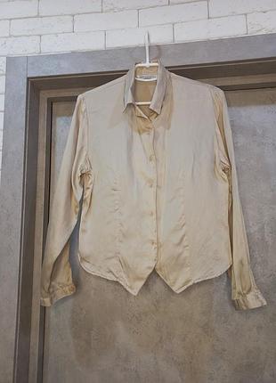 Стильна, базова,шовкова, легка, нюдова сорочка