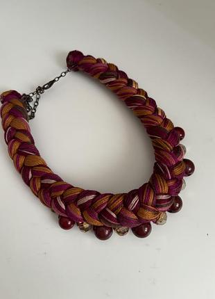 Плетене кольє від samykina 3
