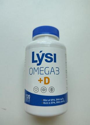 Омега-3 lysi з вітаміном d капсули 500 мг №120 у флаку.