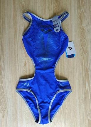 Женский слитный купальник arena 005143480 w one hypnotic one piece neon blue-silver