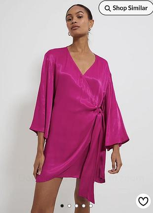 Платье женское розового цвета george атласах шелковое