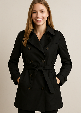 Чорний двубортний тренч плащ жіночій
debenhams 46 р