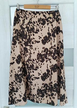 Розкішна батальна сатинова спідниця максі на затин