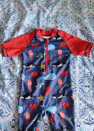 Купальный костюм купальник морской мир, рыбки, края, кит, косатка, черепаха, осьминог, медуза, морская звезда