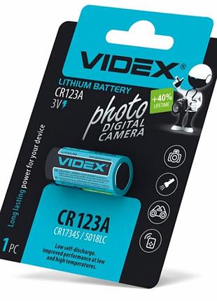 Батарейка videx cr123a / alkaline