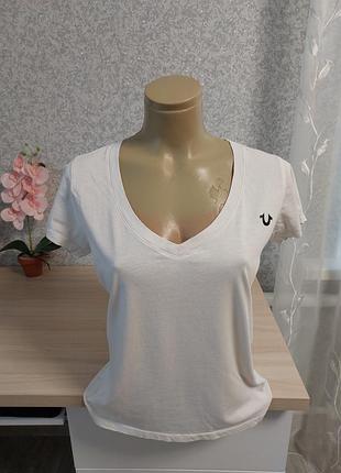 Женская белая футболка true religion.