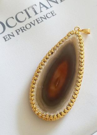 Вінтажний підвіс із натуральним камінцем. англія.