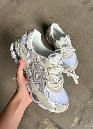 Кроссовки asics gel-nyc beige white
