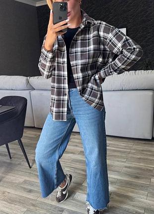 Жіноча фланелева сорочка в клітинку | 111