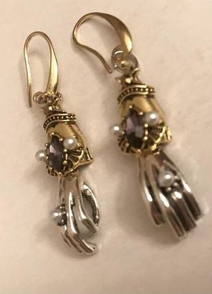 Сережки в готичному стилі  «руки»
