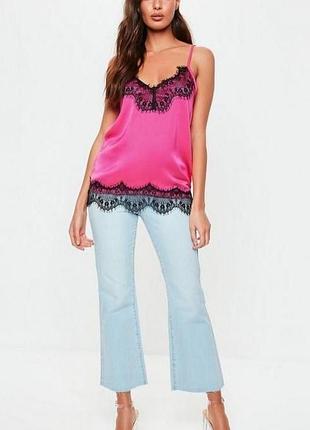 Missguided. майка з шикарним мереживом.