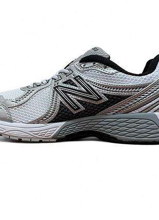 Мужские кроссовки new balance 860 v2 black white silver на лето premium качества