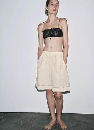 Бермуды с льном и контрастной отделкой limited edition