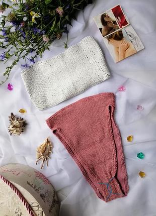 Раздельный вязаный купальник-резинка asos