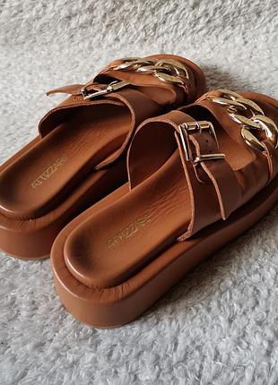 Сабо шкіра attizare шкіряні жіночі шльопанці сабо натуральна шкіра