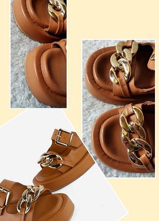 Сабо шкіра attizare шкіряні жіночі шльопанці сабо натуральна шкіра