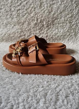 Сабо шкіра attizare шкіряні жіночі шльопанці сабо натуральна шкіра