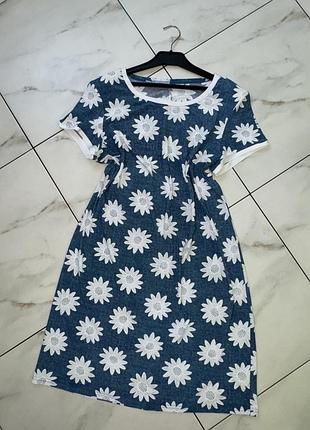 Женское платье сарафан 52-54 (xl-2xl) цветочный принт