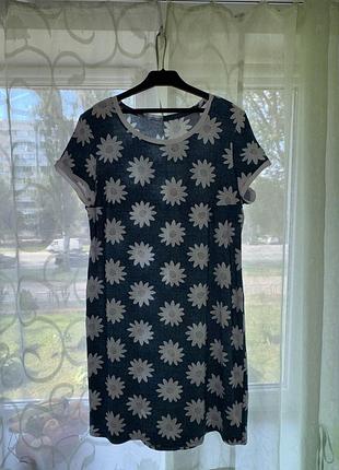Женское платье сарафан 52-54 (xl-2xl) цветочный принт