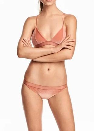 H&m-36р.-велюровий триангл купальник