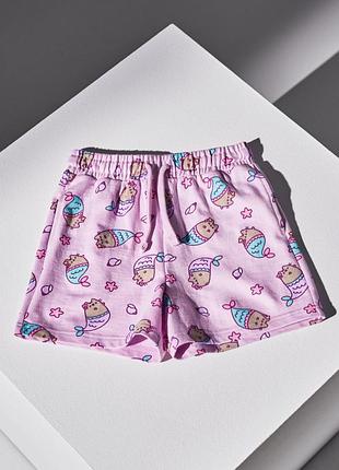 Новые хлопковые шортики pusheen от sinsay p.116, 122, 128, 134, 140