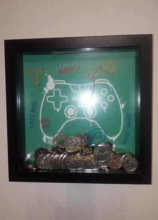 Скарбничка на стіну  картина-скарбничка нова. скарбничка настольна.