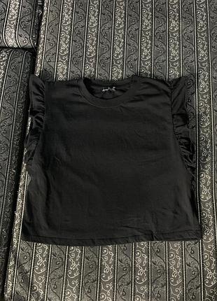 Футболка чорна бавовняна bershka розмір м