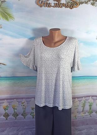 Футболка в горошек  из вискозы 48-50р