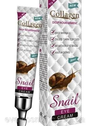 Крем для шкіри навколо очей collagen snail з муцином равлика,20 г