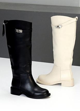 Чоботи жіночі шкіряні