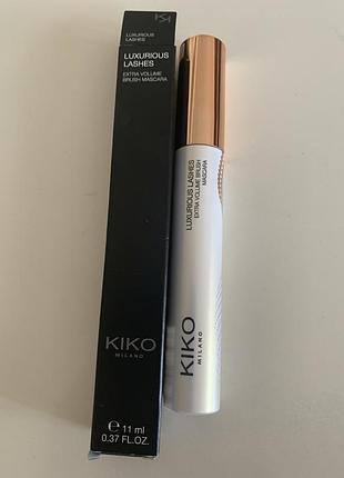 Тушь для ресниц kiko milano luxurious extra volume brush