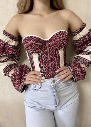 Корсет вишиванка