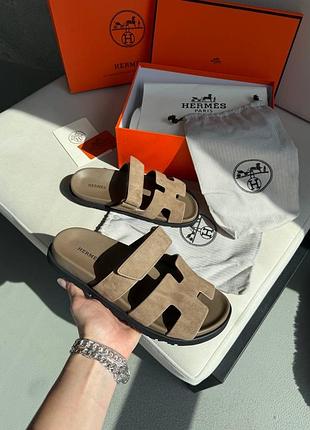 Замшеві жіночі шльопанці h… chypre sandals beige sable