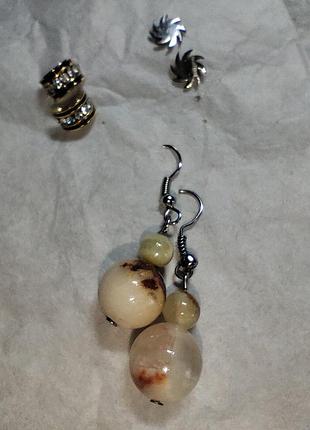 Разные женские серьги с натуральным камнем опал серьги гвоздики