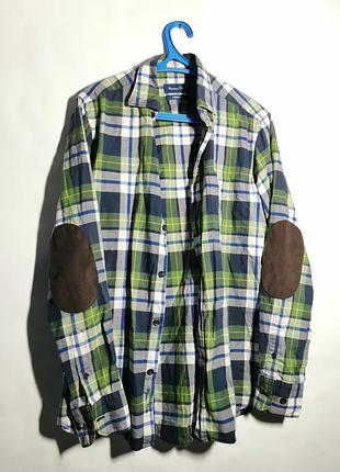 Massimo dutti рубашка со вставками на локтях